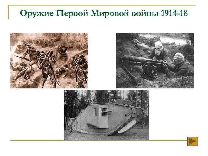 Оружие Первой Мировой войны 1914 -18 