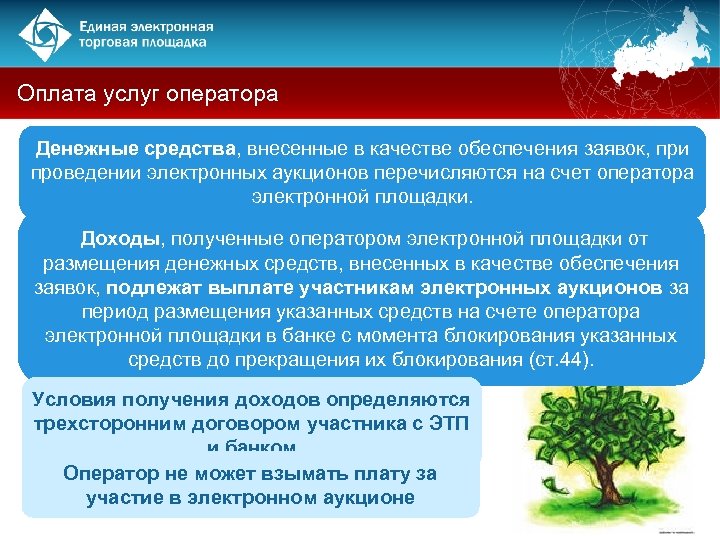 Оплата услуг оператора Денежные средства, внесенные в качестве обеспечения заявок, при проведении электронных аукционов