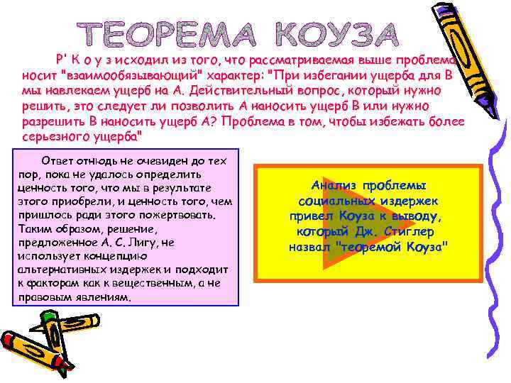Р' К о у з исходил из того, что рассматриваемая выше проблема носит 