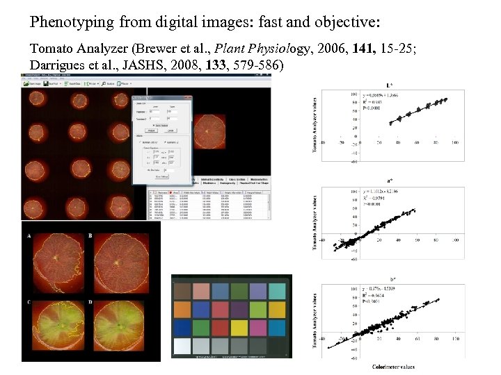 Phenotyping from digital images: fast and objective: Tomato Analyzer (Brewer et al. , Plant