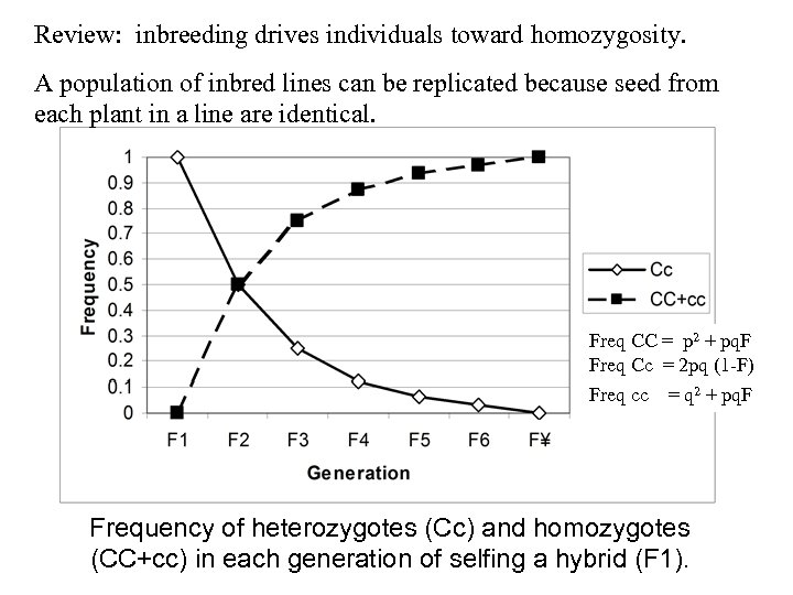 Review: inbreeding drives individuals toward homozygosity. A population of inbred lines can be replicated
