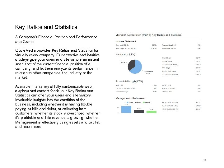 Key Ratios and Statistics A Company's Financial Position and Performance at a Glance Quote.