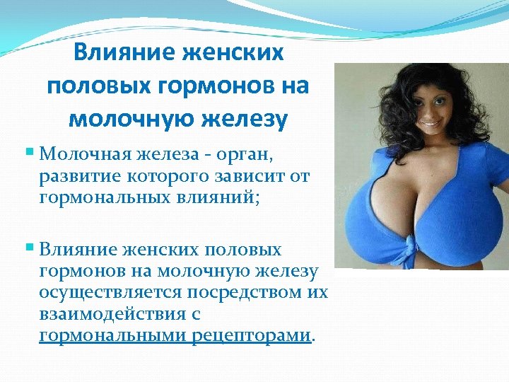 Влияние женских половых гормонов на молочную железу § Молочная железа - орган, развитие которого