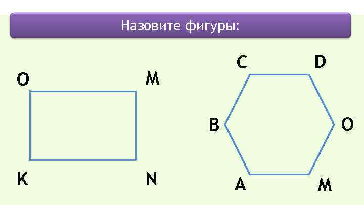 Назовите фигуры: O C M D O B K N A M 