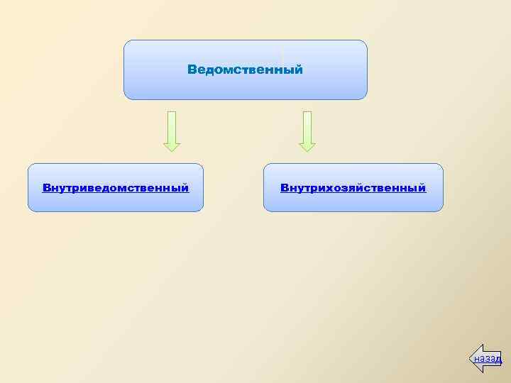 Ведомственный Внутриведомственный Внутрихозяйственный назад 