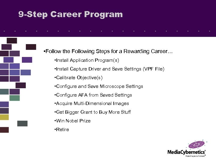 9 -Step Career Program • Follow the Following Steps for a Rewarding Career… •