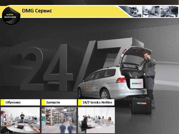ecoline MASCHINEN Обучение 16 DMG Сервис Запчасти 24/7 Service Hotline 