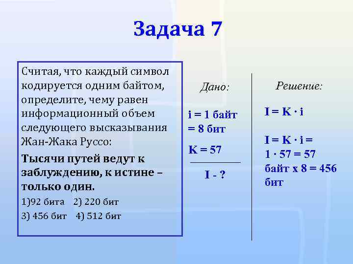 1 символ кодируется