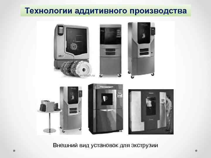 Технологии аддитивного производства Внешний вид установок для экструзии 