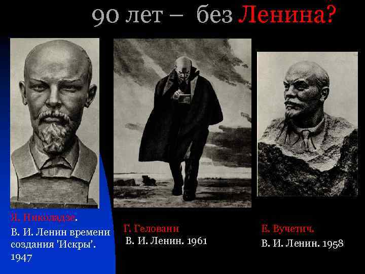 90 лет – без Ленина? Я. Николадзе. В. И. Ленин времени создания 'Искры'. 1947