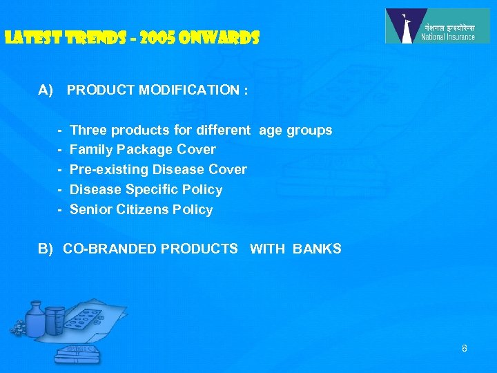 Latest Trends - 2005 onwards A) PRODUCT MODIFICATION : - Three products for different