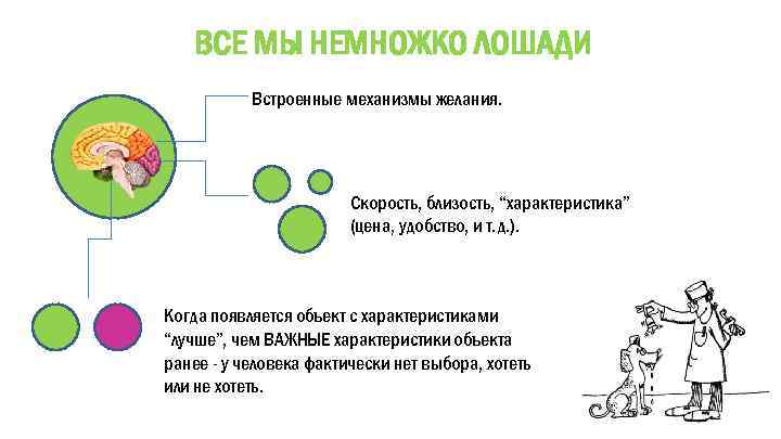 ВСЕ МЫ НЕМНОЖКО ЛОШАДИ Встроенные механизмы желания. Скорость, близость, “характеристика” (цена, удобство, и т.