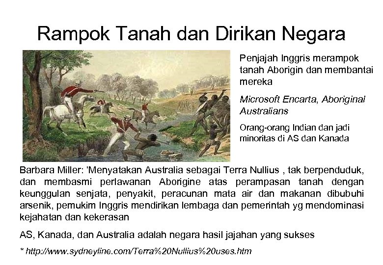 Rampok Tanah dan Dirikan Negara Penjajah Inggris merampok tanah Aborigin dan membantai mereka Microsoft