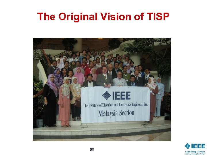 The Original Vision of TISP 58 