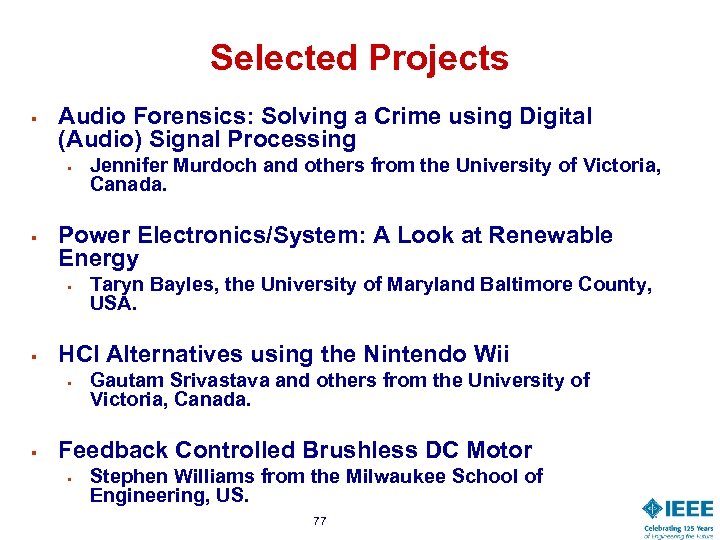 Selected Projects § Audio Forensics: Solving a Crime using Digital (Audio) Signal Processing §