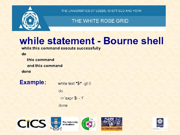 while statement - Bourne shell while this command execute successfully do this command done