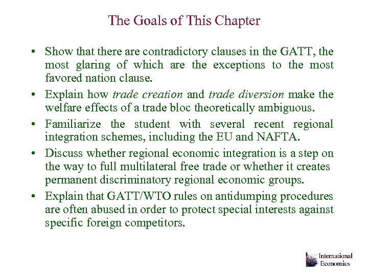 The Goals of This Chapter • Show that there are contradictory clauses in the