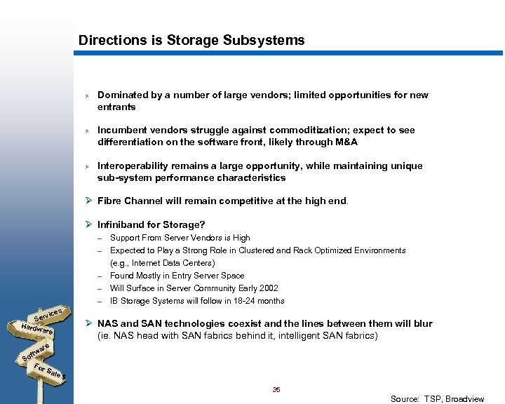 Directions is Storage Subsystems Ø Ø Ø Dominated by a number of large vendors;