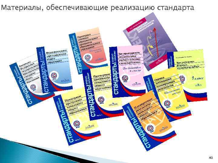Материалы, обеспечивающие реализацию стандарта 40 
