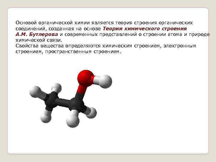 Теория строения органических веществ бутлерова презентация