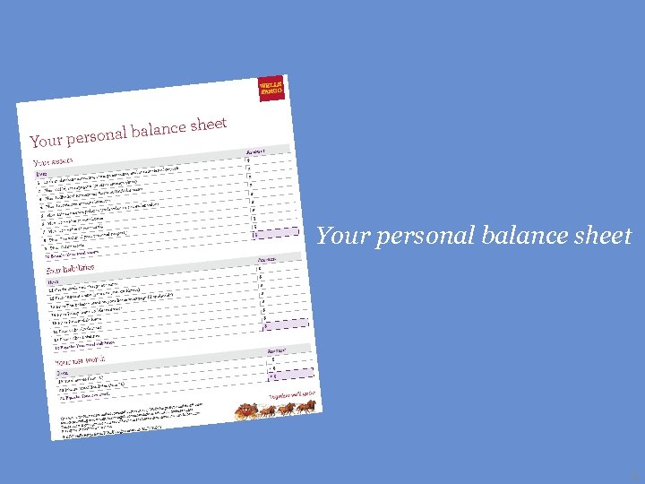 Your personal balance sheet 5 