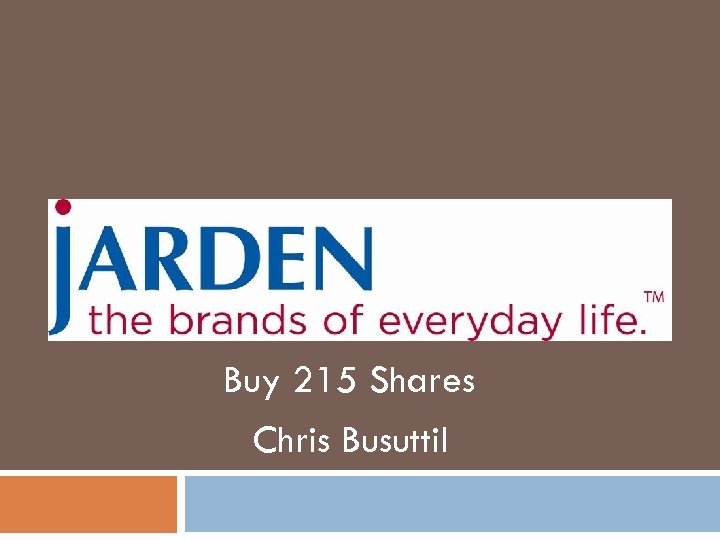 Buy 215 Shares Chris Busuttil 