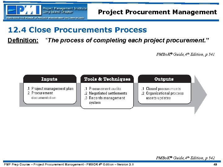 Project Procurement Management PMP Study Group Procurement Management