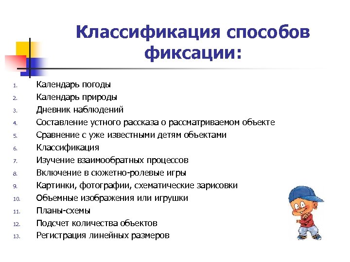 Классификация способов фиксации: 1. 2. 3. 4. 5. 6. 7. 8. 9. 10. 11.