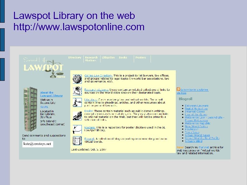 Lawspot Library on the web http: //www. lawspotonline. com 