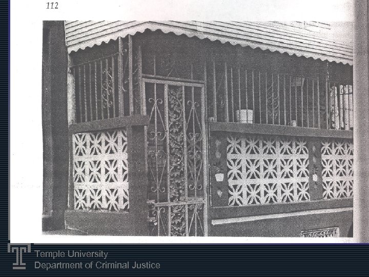 Temple University Department of Criminal Justice 