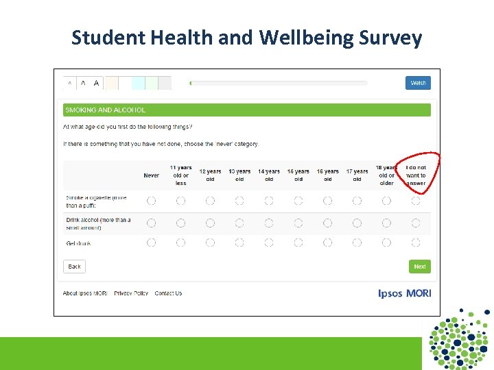 Student Health and Wellbeing Survey 