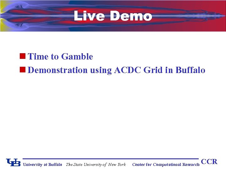 Live Demo n Time to Gamble n Demonstration using ACDC Grid in Buffalo University