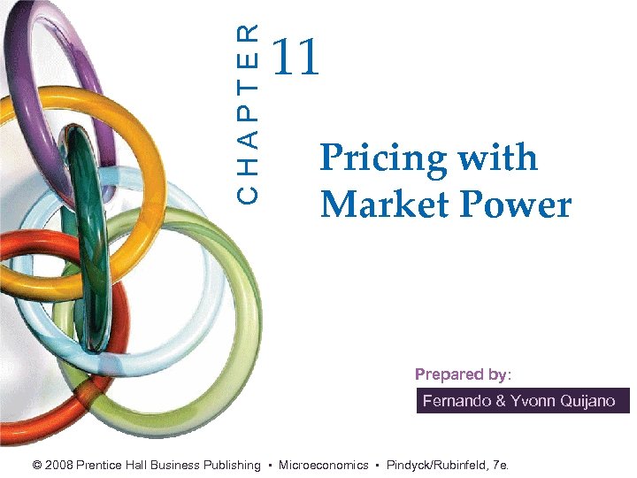 CHAPTER 11 Pricing with Market Power Prepared by: Fernando & Yvonn Quijano © 2008