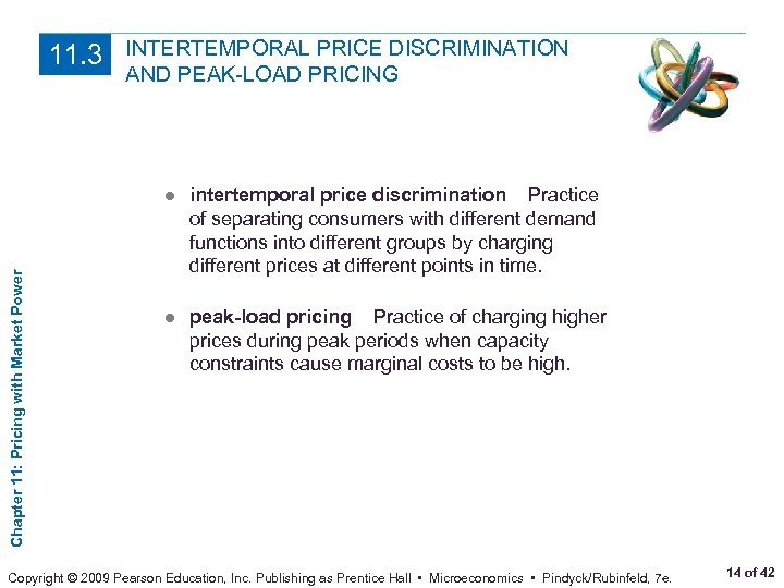 Chapter 11: Pricing with Market Power 11. 3 INTERTEMPORAL PRICE DISCRIMINATION AND PEAK-LOAD PRICING