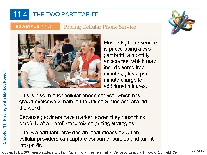 Chapter 11: Pricing with Market Power 11. 4 THE TWO-PART TARIFF Most telephone service