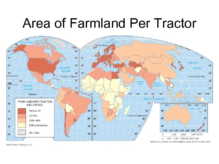 Area of Farmland Per Tractor 