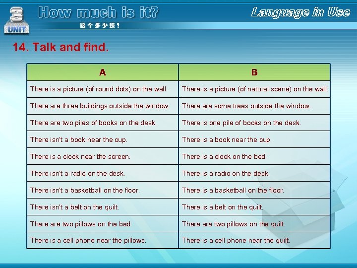 14. Talk and find. A B There is a picture (of round dots) on