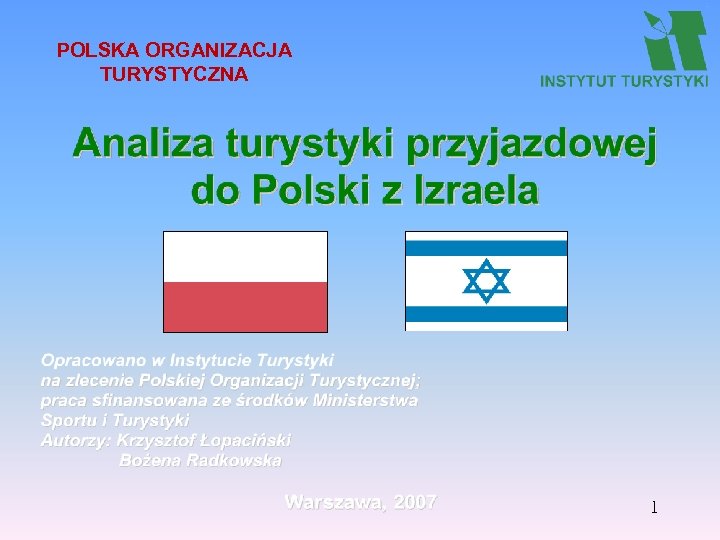 POLSKA ORGANIZACJA TURYSTYCZNA 1 