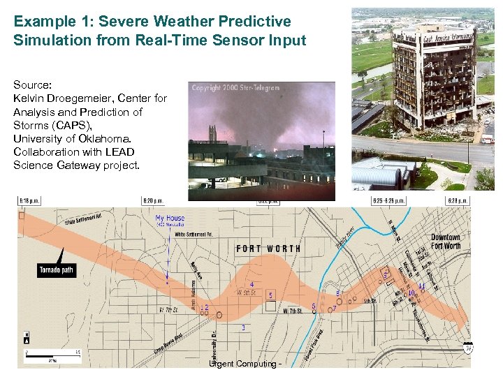 Example 1: Severe Weather Predictive Simulation from Real-Time Sensor Input Severe weather example Source: