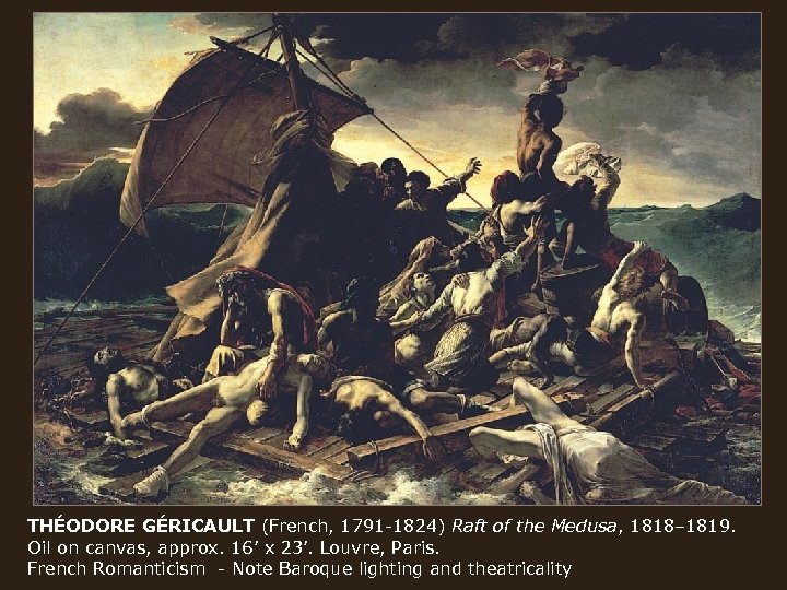THÉODORE GÉRICAULT (French, 1791 -1824) Raft of the Medusa, 1818– 1819. Oil on canvas,