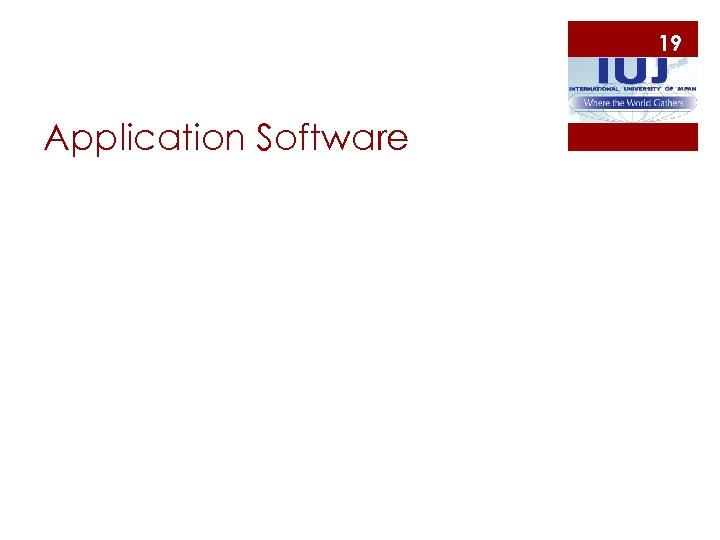 19 Application Software 