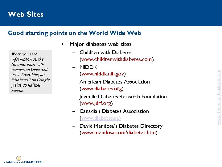 Web Sites Good starting points on the World Wide Web When you seek information