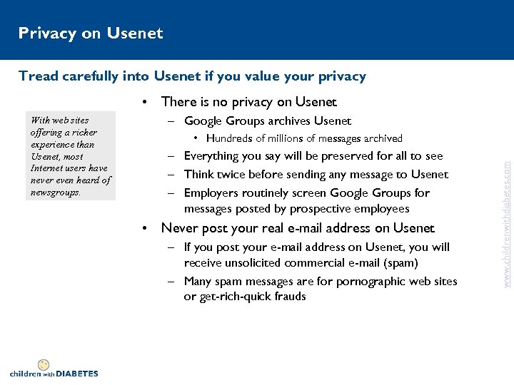 Privacy on Usenet Tread carefully into Usenet if you value your privacy • There