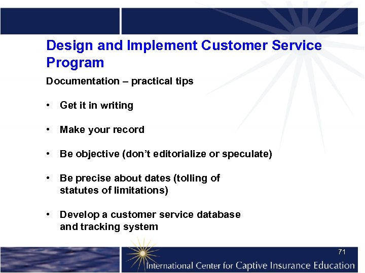 Design and Implement Customer Service Program Documentation – practical tips • Get it in