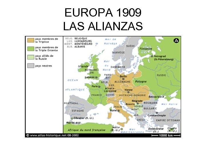 EUROPA 1909 LAS ALIANZAS 