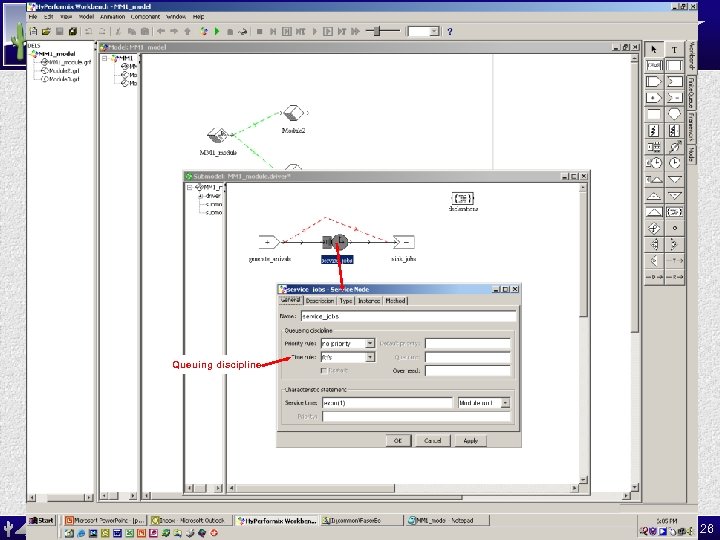 ASU MAT 591: Opportunities in Industry SES Workbench Model Queuing discipline 26 