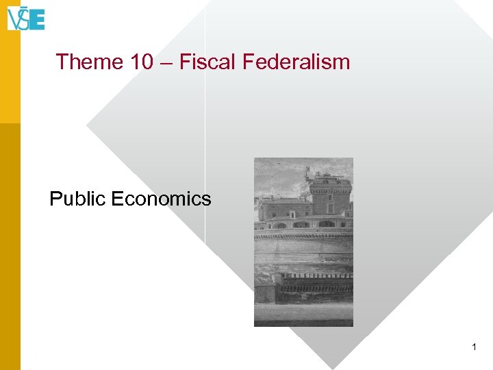 Theme 10 – Fiscal Federalism Public Economics 1 
