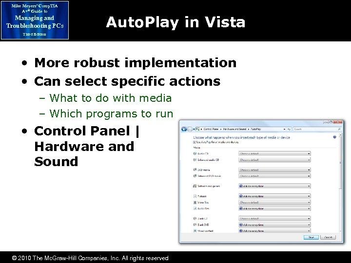 Mike Meyers’ Comp. TIA A+® Guide to Managing and Troubleshooting PCs Auto. Play in