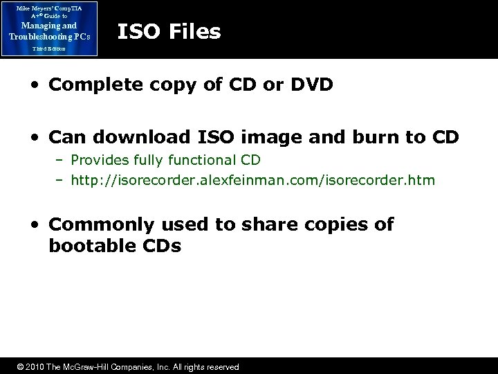 Mike Meyers’ Comp. TIA A+® Guide to Managing and Troubleshooting PCs ISO Files Third