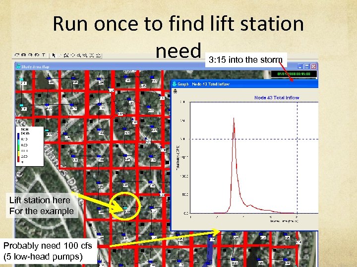 Run once to find lift station need 3: 15 into the storm Lift station
